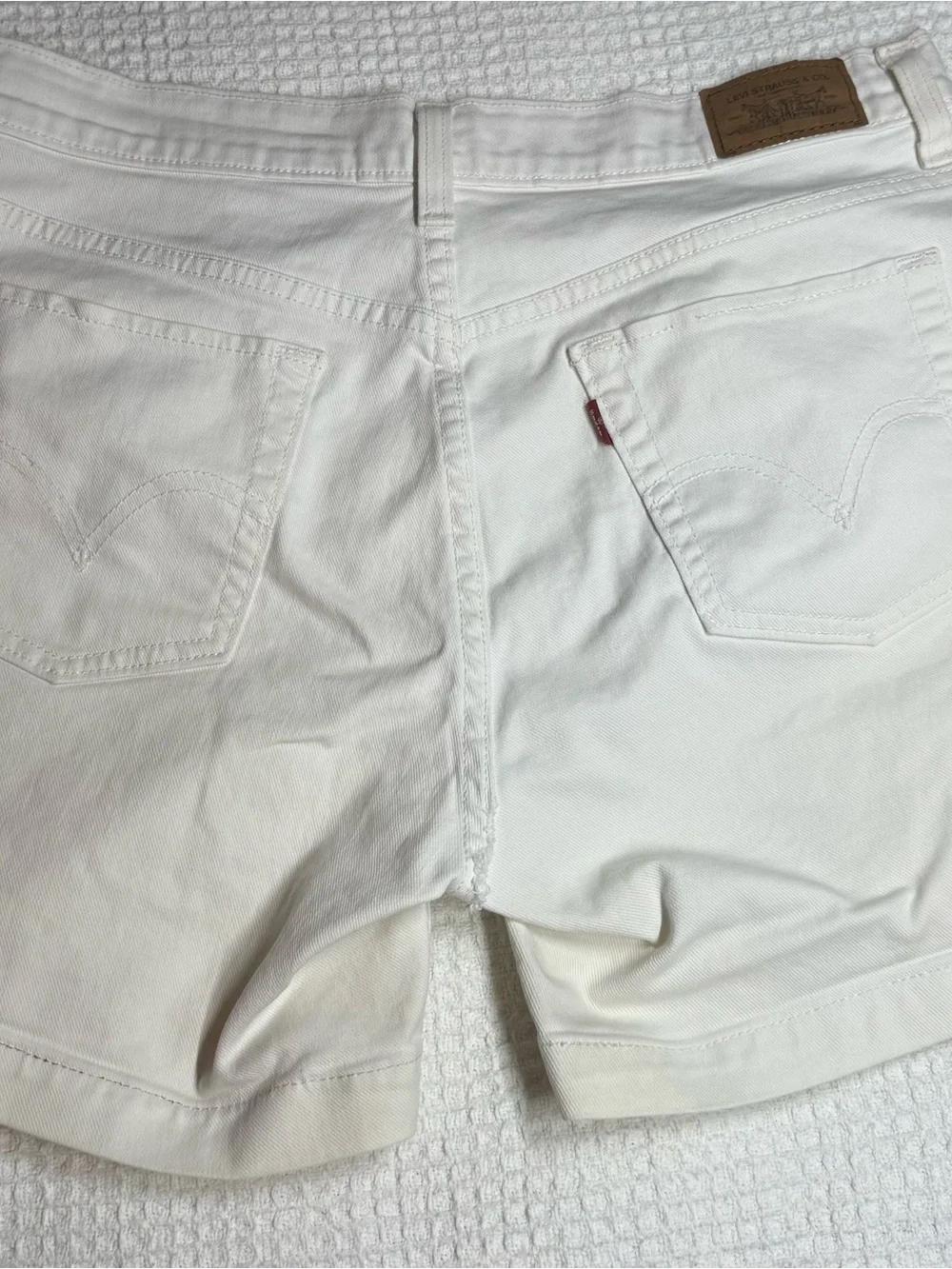 Levi's Cream Denim Jean Shorts